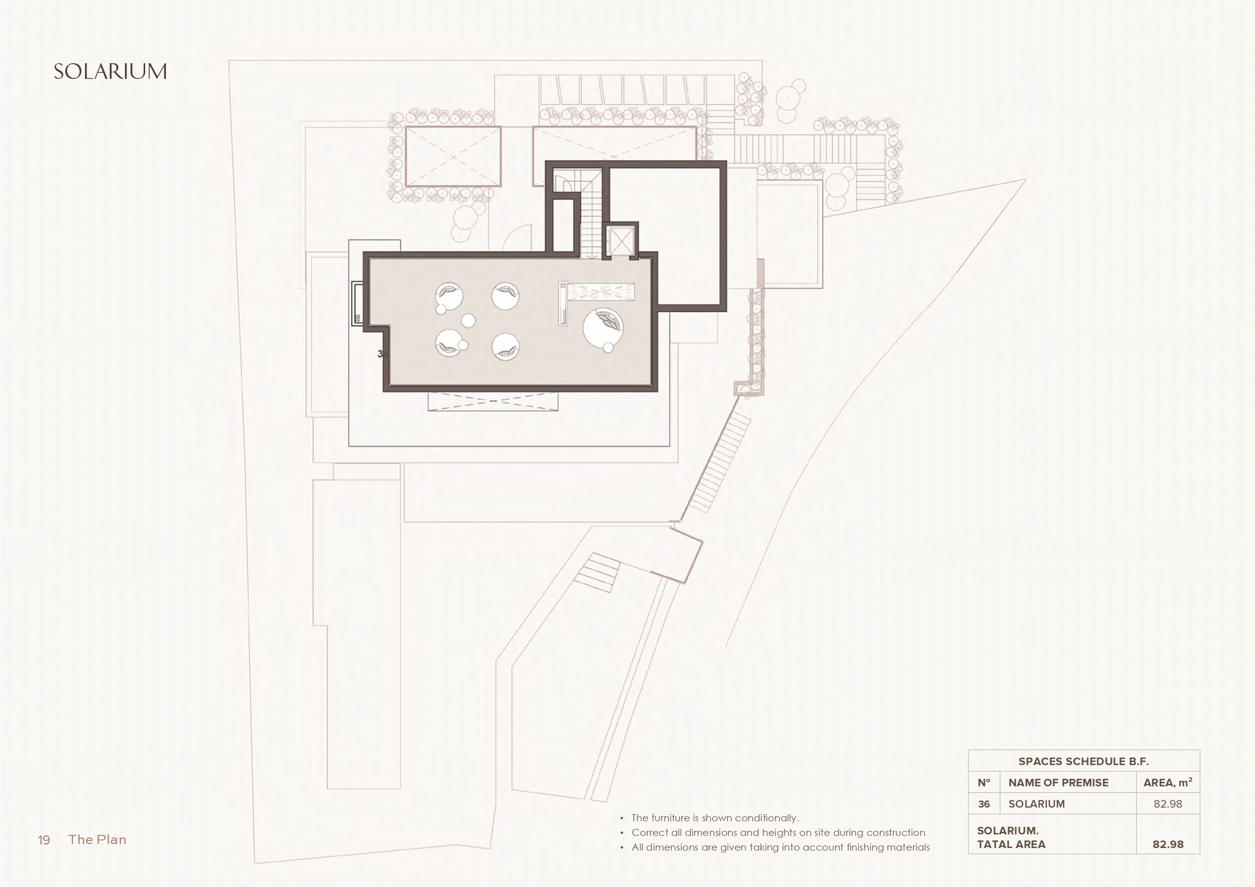 Plano del solárium