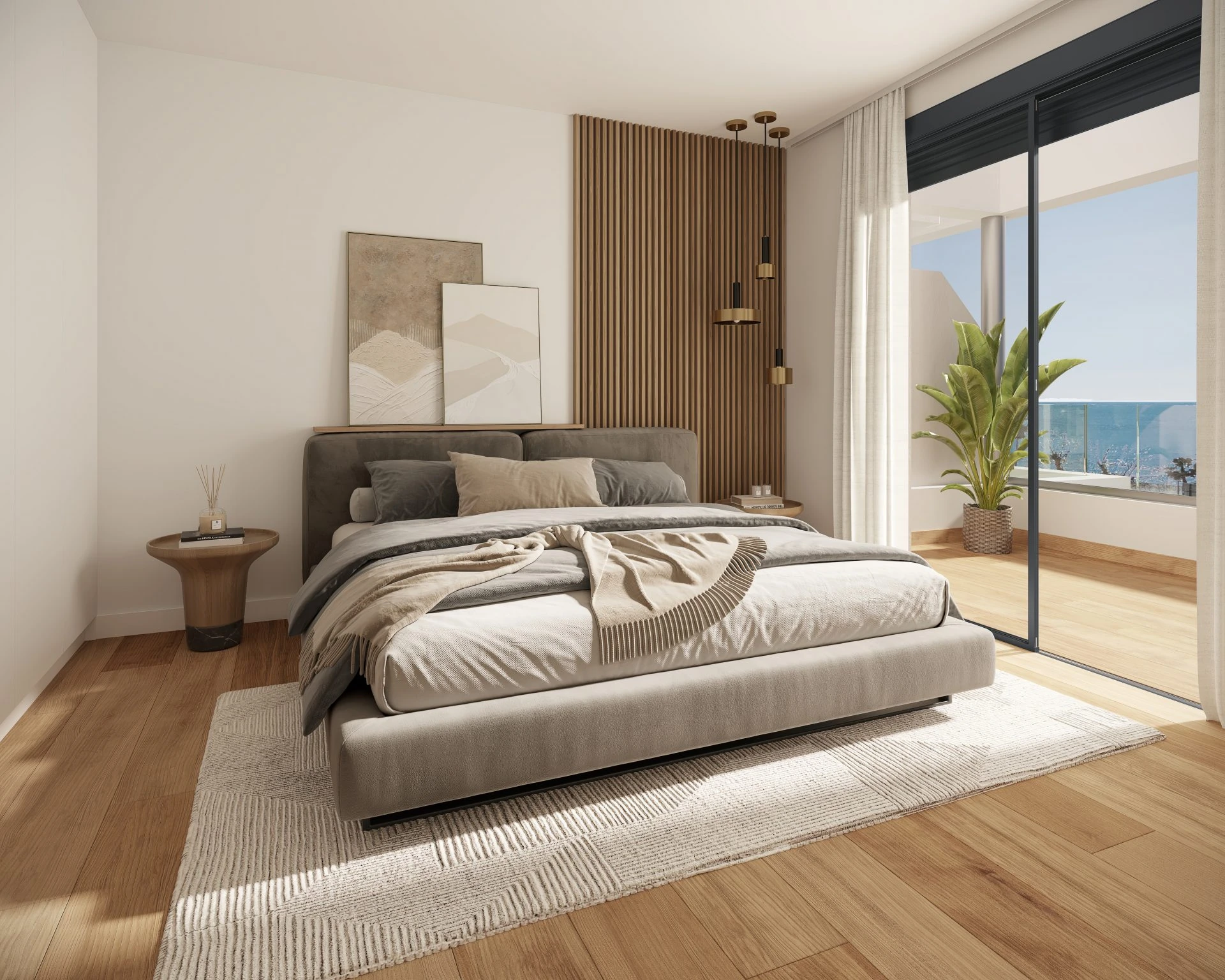 Dormitorio con luz natural