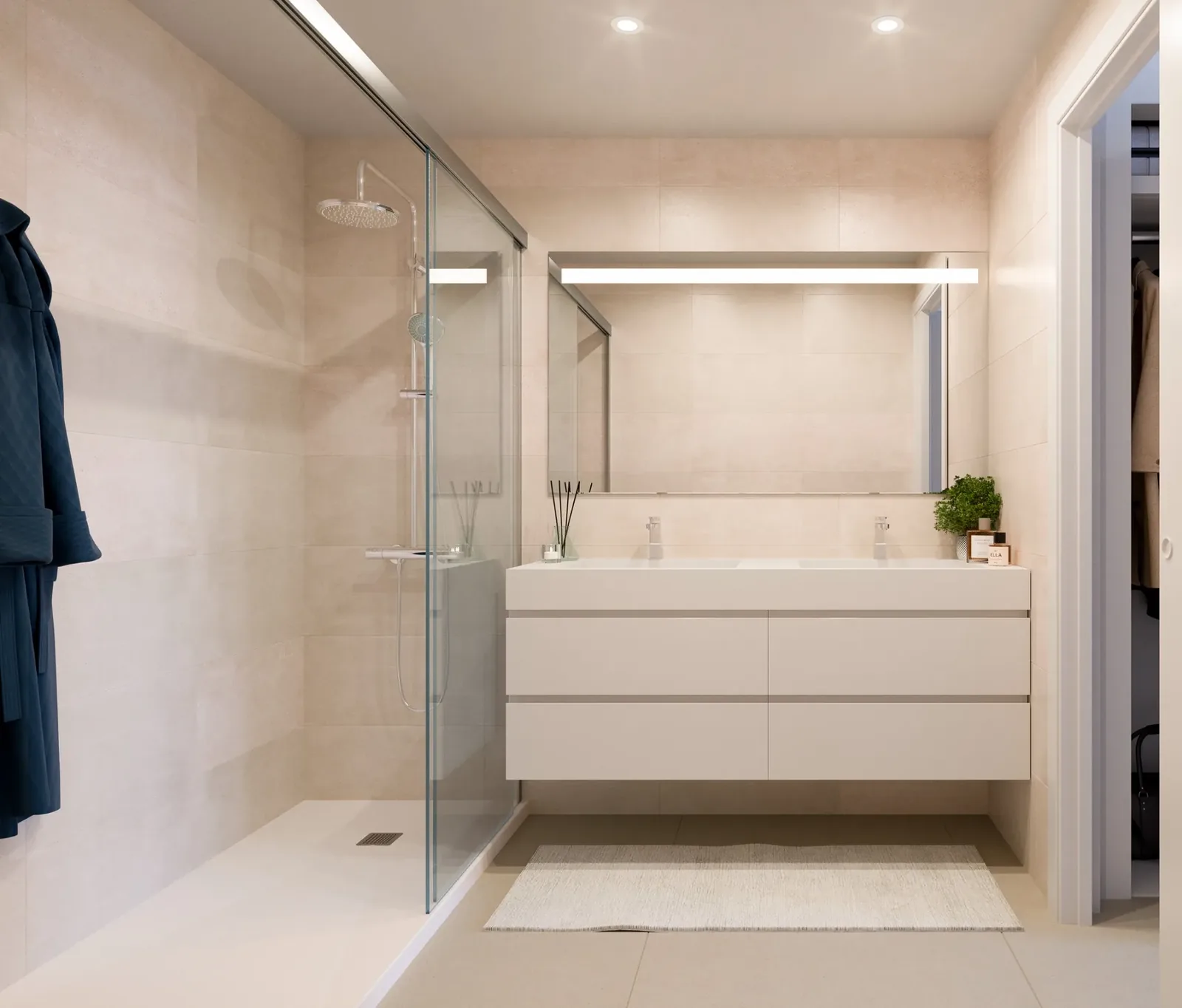 Baño completo con mueble y ducha