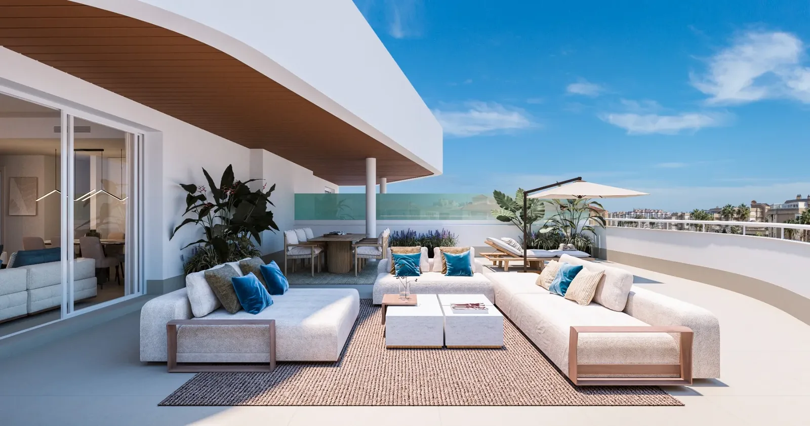 Terraza con vistas al Mediterráneo